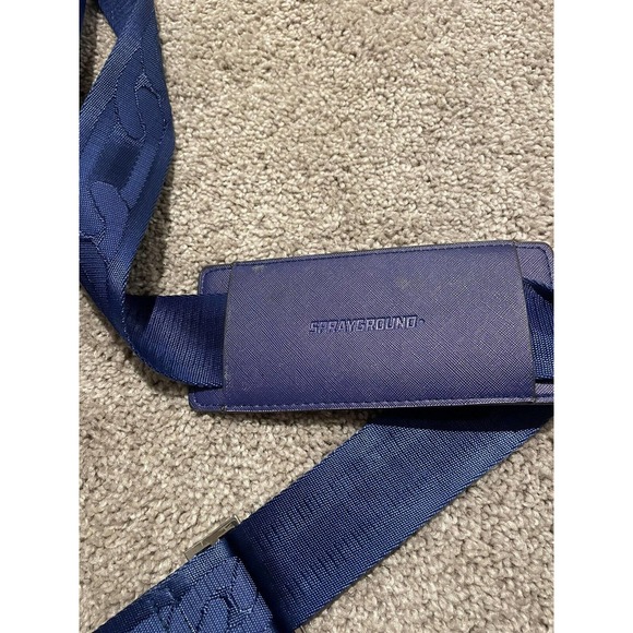 BROKEN ZIPPER Spray ground Sharks in Paris Duffel/Carry on Bag Blue - Picture 5 of 10